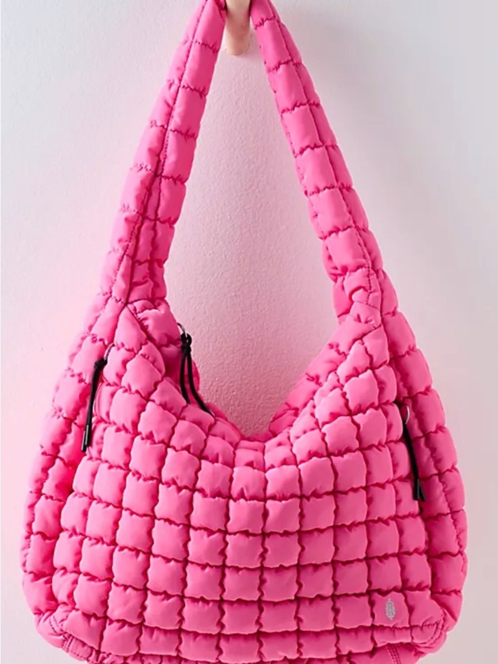 FP Movement by Free People Quilted Bubble Crossbody Bag in Hot Pink